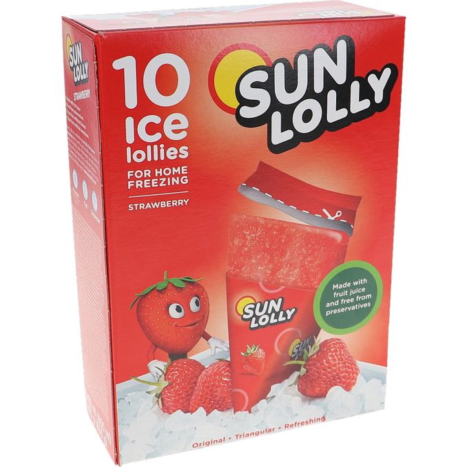 Sun Lolly Isglass Jordgubbe 10st