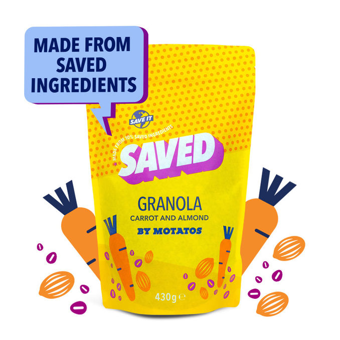 SAVED By Motatos Porkkana-Manteli Granola