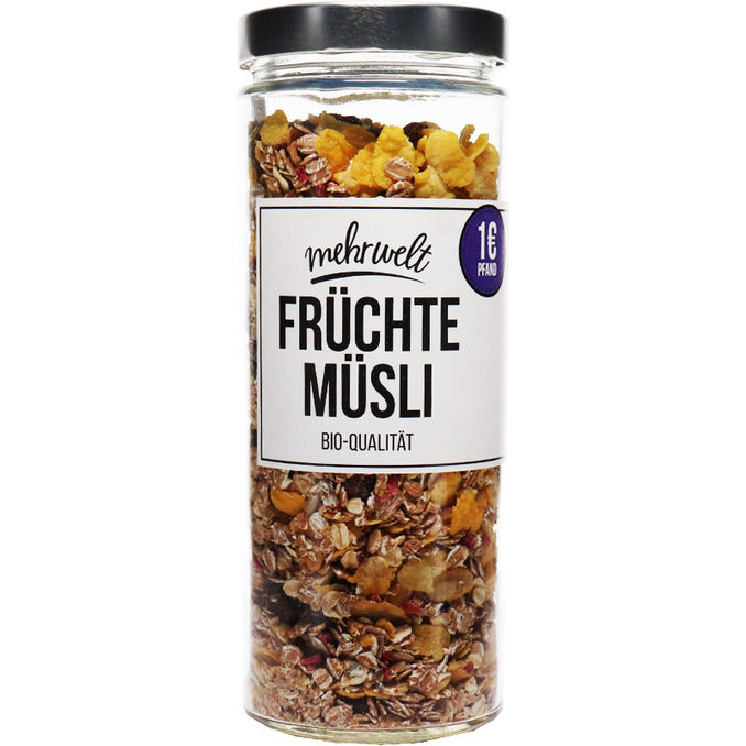 mehrwelt BIO Früchte Müsli im Pfandglas