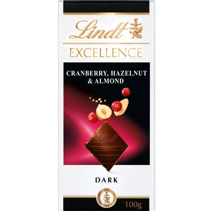 Lindt Mörk Choklad Cranberry, Hazelnut & Almond