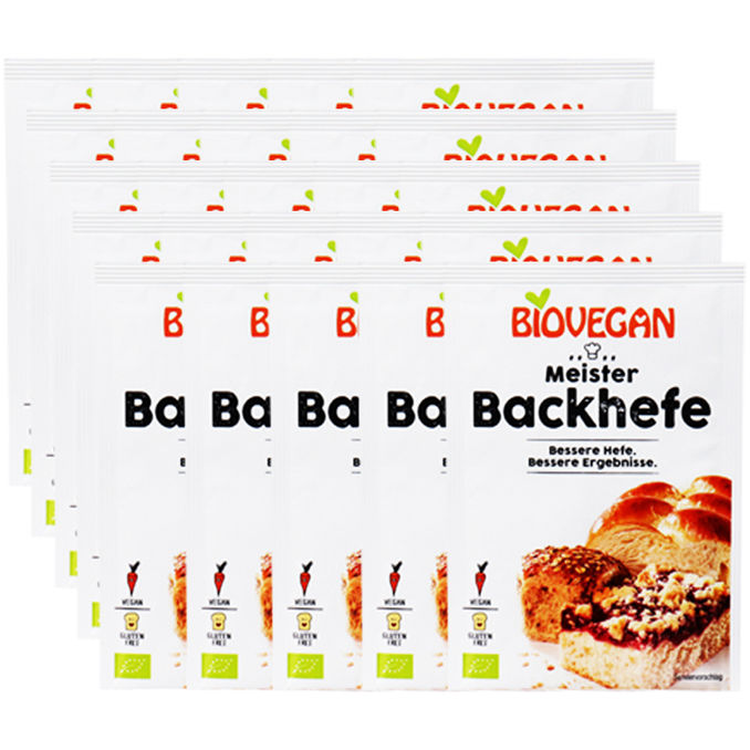Biovegan BIO Meister Backhefe, 25er Pack