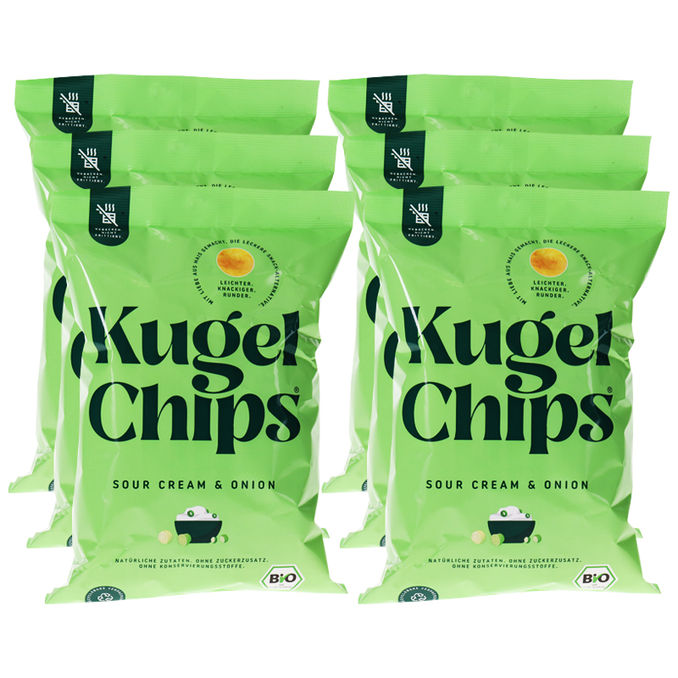 Wildcorn BIO Kugelchips Sour Cream & Onion, 6er Pack