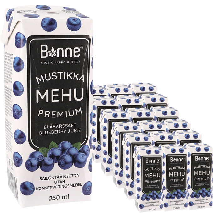 Bonne Premium Mustikkamehu 18-pack