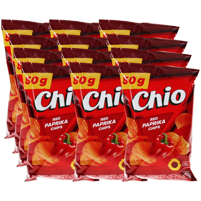 Red Paprika Chips Snacksize, 12er Pack, 12x 50g von Chio Motatos