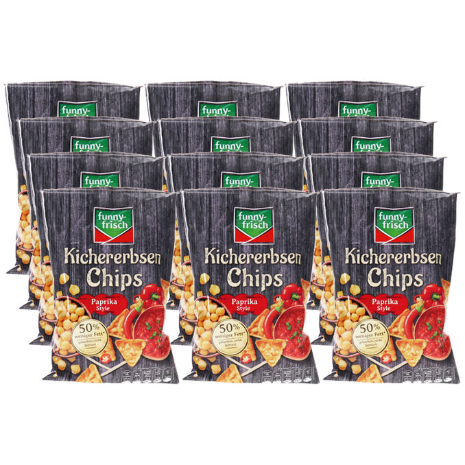 Funny Frisch Kichererbsen Chips Paprika Style, 12er Pack