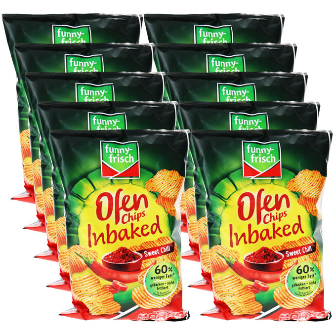 Funny Frisch Ofen Chips Inbaked Sweet Chili, 10er Pack