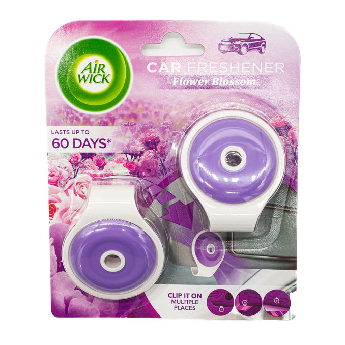 Air Wick Clip On Car Freshener Blossom Flower Twin Pack, (2X8G) from