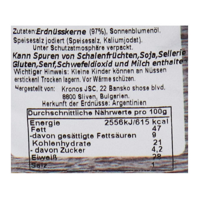Kronos Erdnüsse, geröstet in Öl