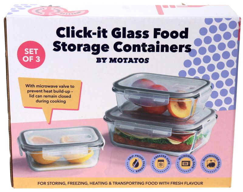 By Motatos Gratis zu deiner Bestellung: MOTATOS Glas-Frischhaltedosen (3er Set)