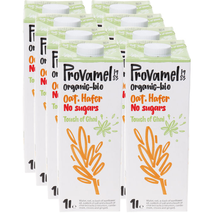 PROVAMEL BIO Haferdrink Hauch von Chai ohne Zucker, 8er Pack