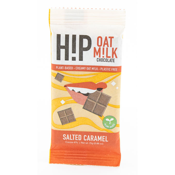 H!P Salted Caramel Oat Milk Chocolate Mini bar 25g, 35g from Hip Motatos