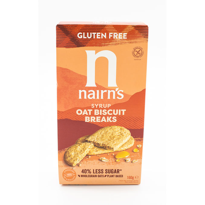 Nairn's Gluten Free Biscuit Breaks Oats & Syrup 160g, 160G from Nairn's ...