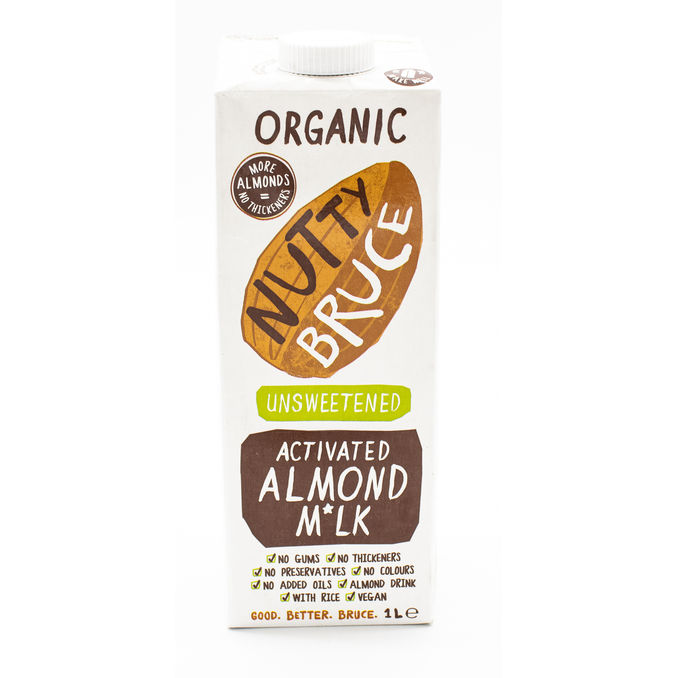 Nutty Bruce Activated Milk Unsweetened Activated Almond Milk 1l, 1l
