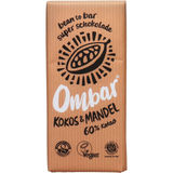 Mindestens haltbar bis: 14.06.2026 Ombar Raw Vegane Schokolade Kokos & Mandel