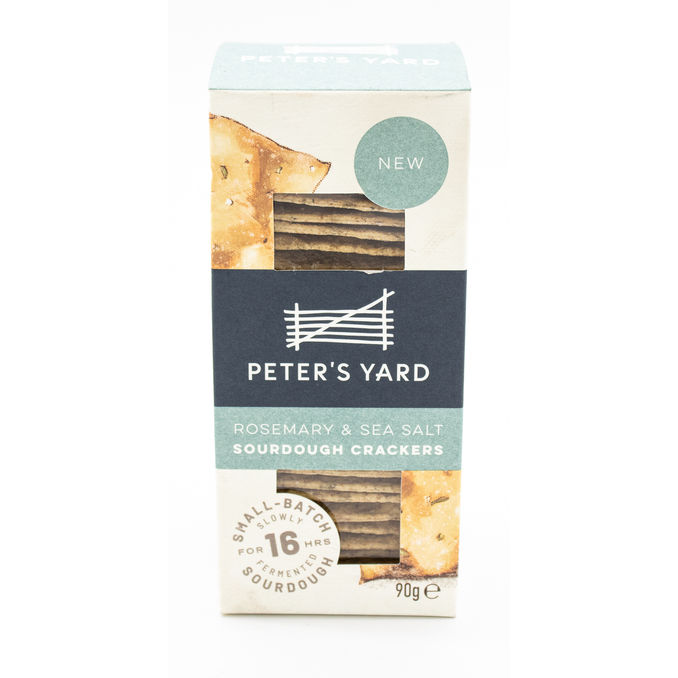 Peter's Yard Rosemary & Sea Salt Sourdough Crackers 90g, 90g from Peter