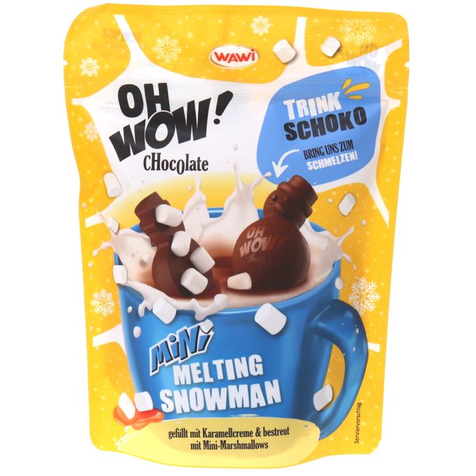 OH WOW Trinkschokolade Mini Melting Snowman Karamell