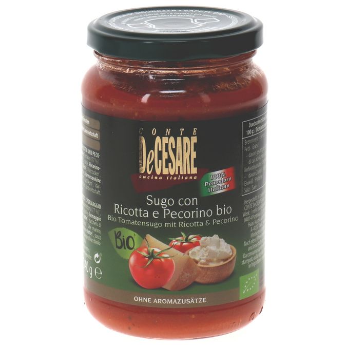 De Cesare BIO Tomatensugo Ricotta & Pecorino