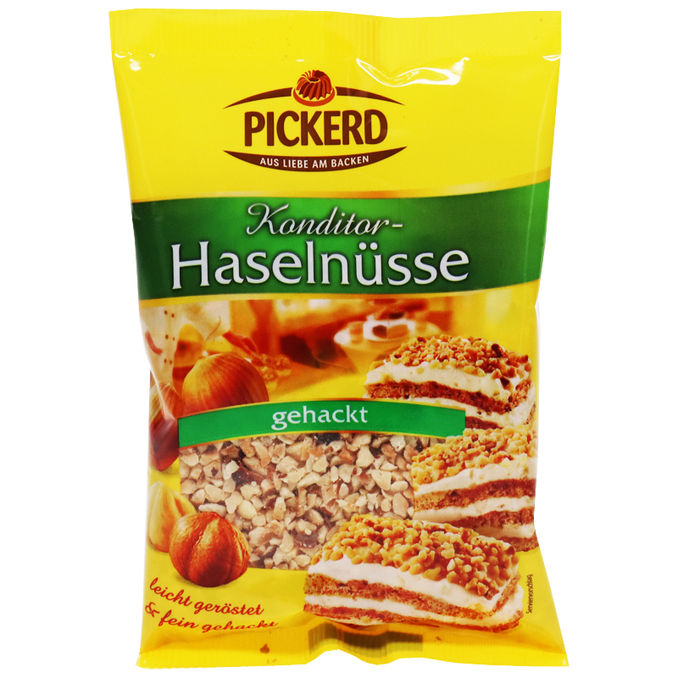 Pickerd Haselnüsse, gehackt