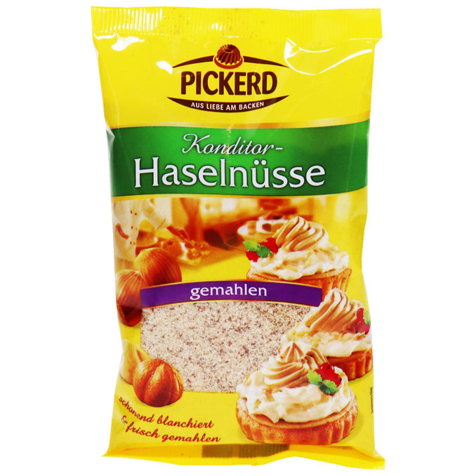 Pickerd Haselnüsse, gemahlen