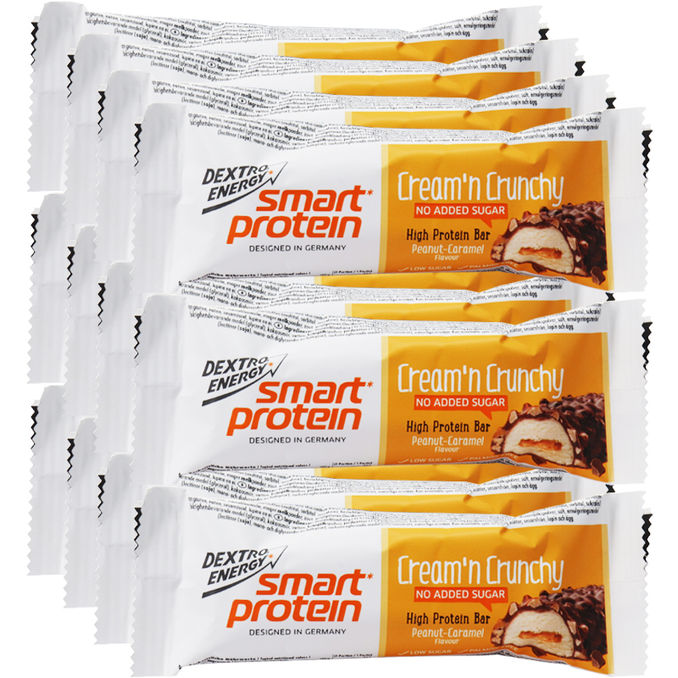 Dextro Energy Cream'n Crunchy Proteinriegel Peanut-Caramel, 12er Pack