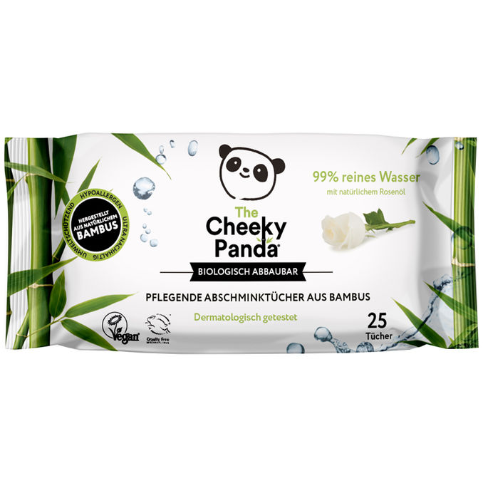 The Cheeky Panda Bambus-Abschminktücher mit Rosenduft