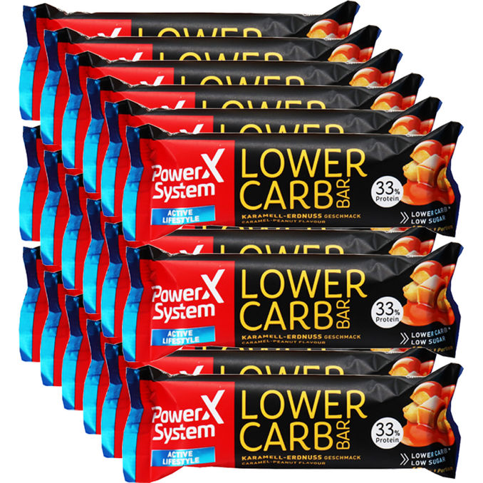 WPT LOWer Carb Proteinriegel Karamell-Erdnuss, 18er Pack
