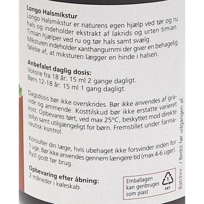 Longo Hals Mixtur Lakrids & Timian