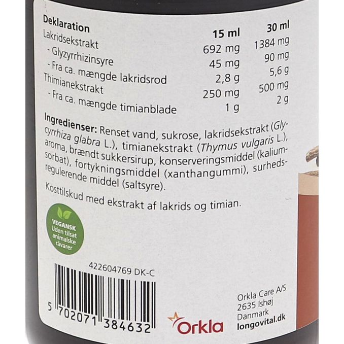 Longo Hals Mixtur Lakrids & Timian