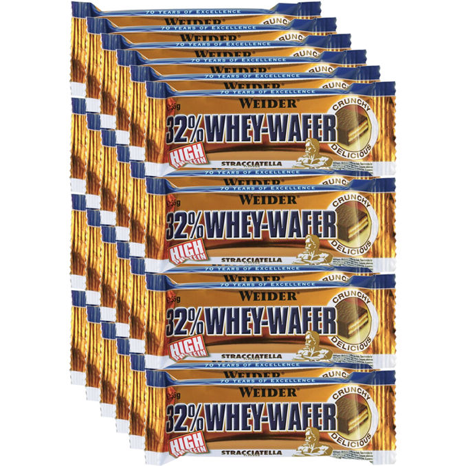 Weider 32% Whey Waffelriegel Stracciatella, 24er Pack
