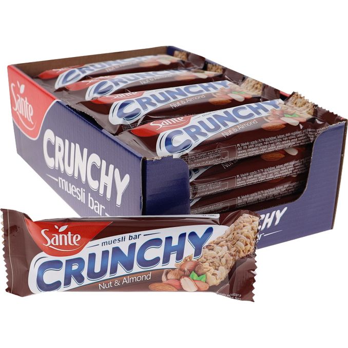 Sante Crunchy Bar m. Mandler & Chokolade 25-pak