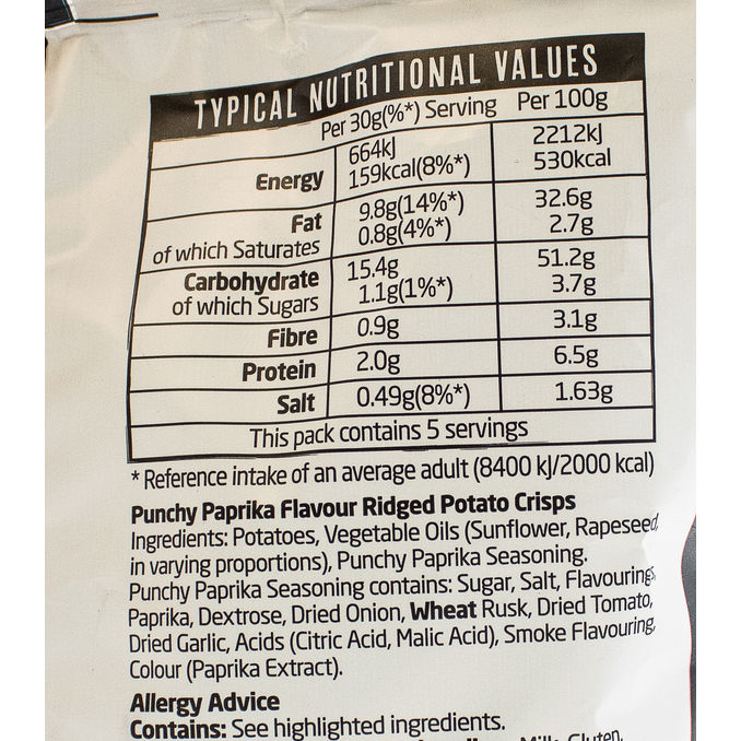Walkers Max Paprika Sharing Crisps 150g, 150g from Walkers Motatos