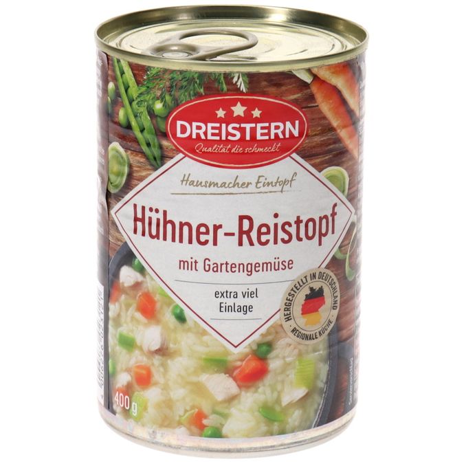 DREISTERN Hühner-Reistopf