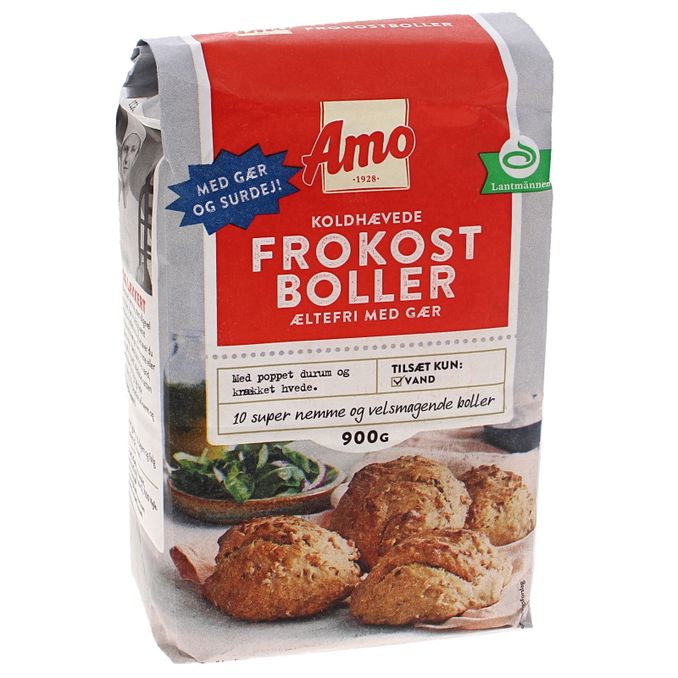 Amo AMO Æltefri Koldhævede Frokostboller 900 g