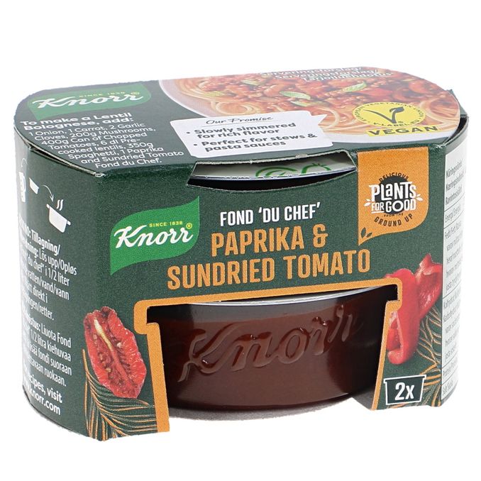 Knorr Kasvisfondi Paprika & Aurinkokuivattu Tomaatti 
