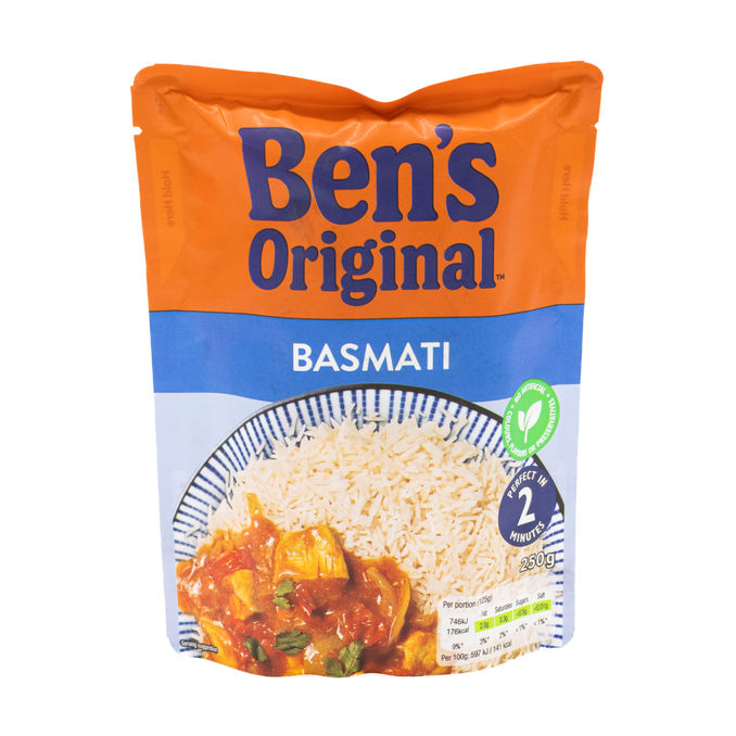 Ben's Original Basmati Microwave Rice 250g, 250g from Bens Original Motatos