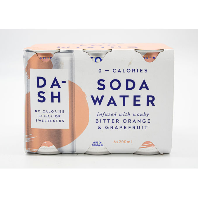 Dash Soda Water Bitter Orange & Grapefruit 6 x 200ml, 6 x 200ml from Dash Water Motatos