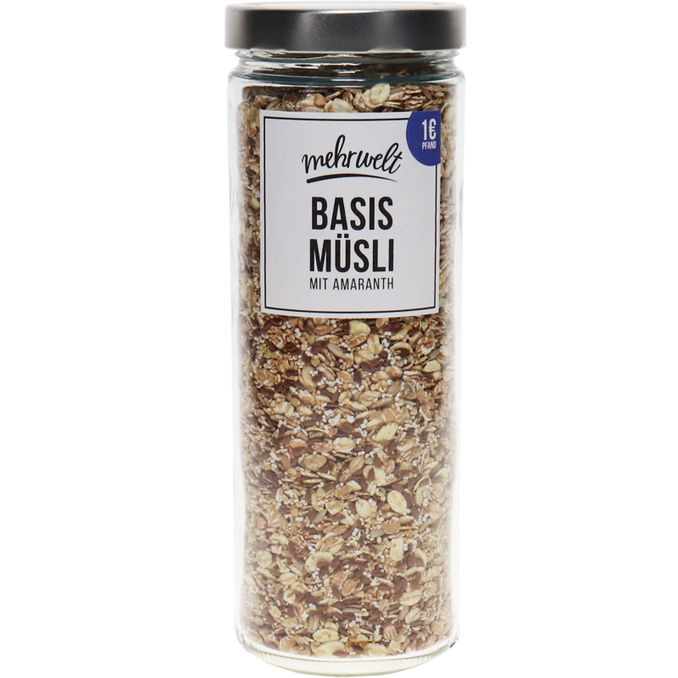mehrwelt BIO Basis Müsli mit Amaranth (inkl. Glas)