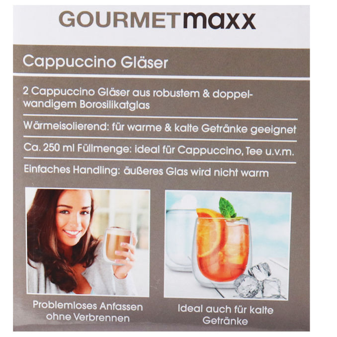 Zutaten & Nährwerte: Thermogläser Cappuccino, 2er Pack