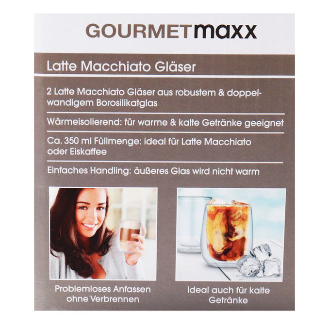 Zutaten & Nährwerte: Thermogläser Latte Macchiato, 2er Pack
