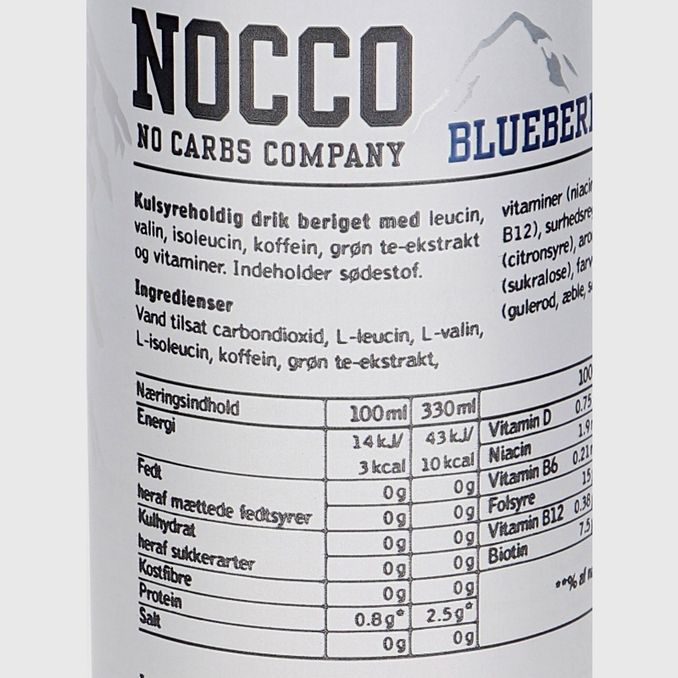 24-pak Nocco Blueberry Limited Winter Edition sukkerfri