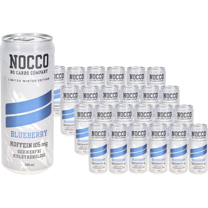 24-pak Nocco Blueberry Limited Winter Edition sukkerfri