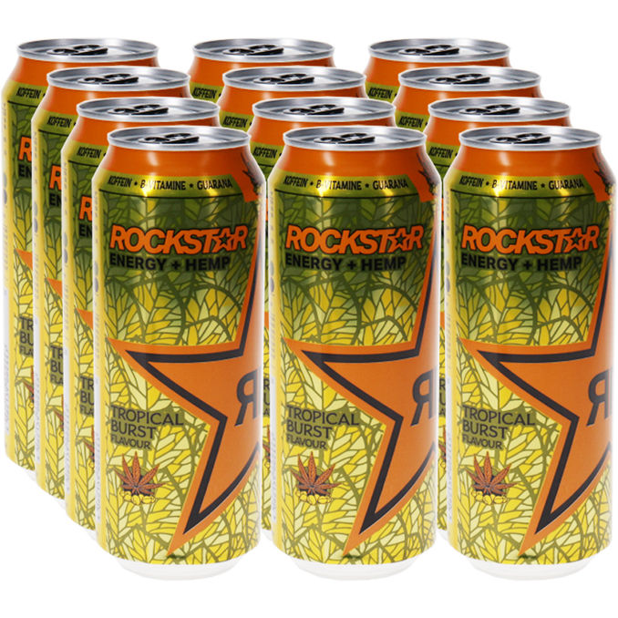 Rockstar Hemp Tropical, 12er Pack (EINWEG) zzgl. Pfand