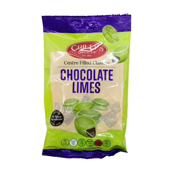 Crilly's Sweets Chocolate Limes 130g, 130g from Crillys Motatos