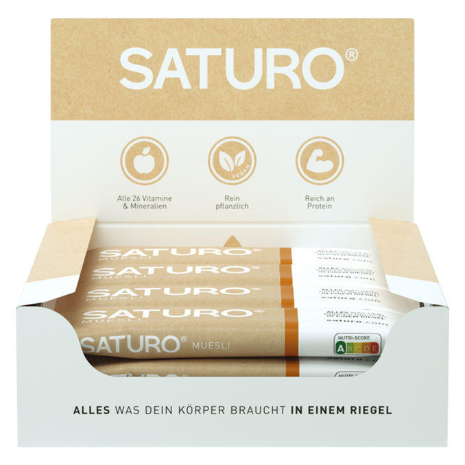 Saturo Foods Protein Riegel, Mandel, 12er Pack