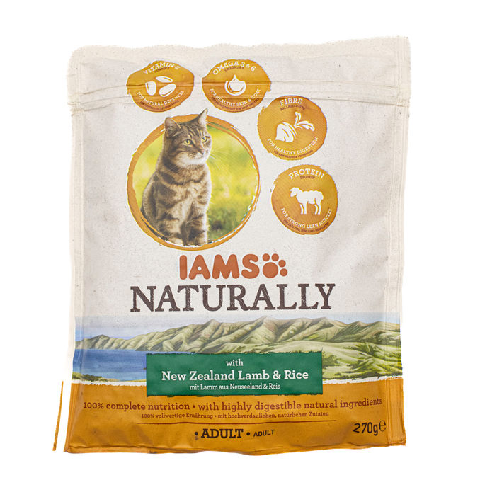 IAMS Naturally Adult Dry Cat Food Rich with New Zealand Lamb and Rice