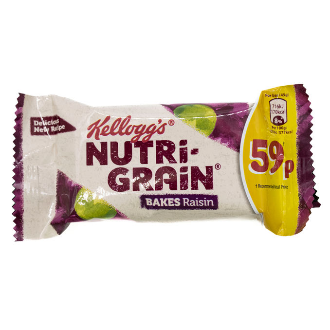 Kellogg's NutriGrain Raisin 45g, 45g from Kellogg's Motatos