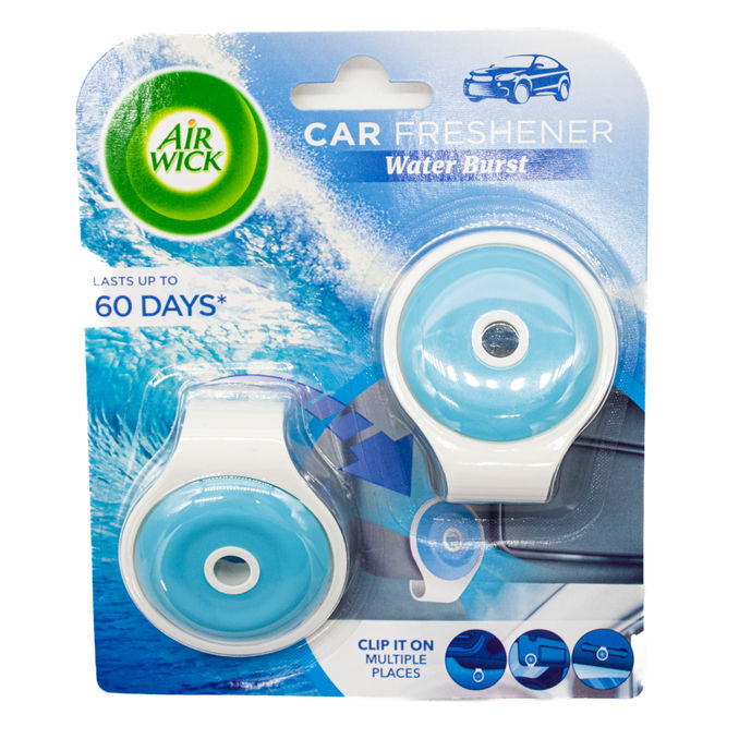 Air Wick Clip On Car Freshener Water Burst Twin Pack, 2X9g from Air