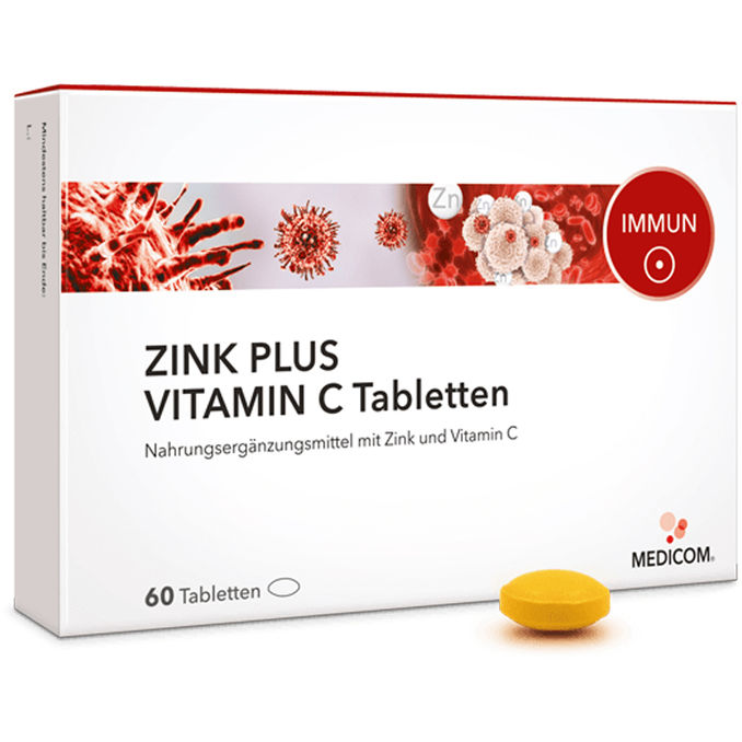 Zink Plus Vitamin C Tabletten, 60 Stk. von Motatos