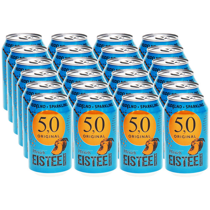 5,0 Original Eistee Pfirsich Sprudelnd, 24er Pack (EINWEG) zzgl. Pfand