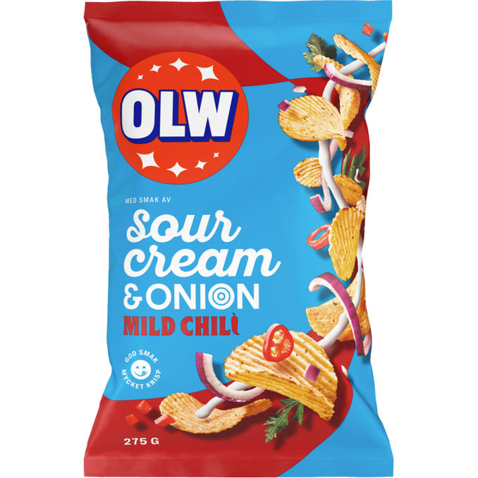 OLW Sourcream & Onion Chips Mild Chili